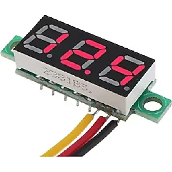 0.28 inch DC 0-100V Mini Digital Voltmetre 3 Kablolu DC Kırmızı