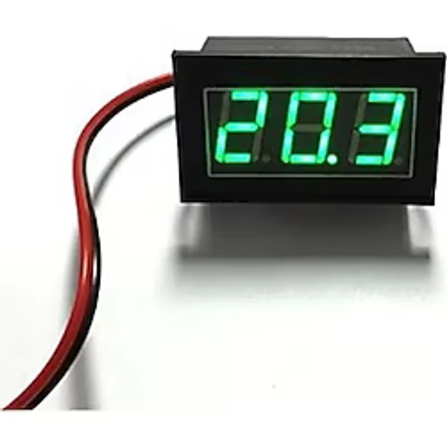 0.56'' 0-30V 3 Kablolu DC Yeşil Voltmetre