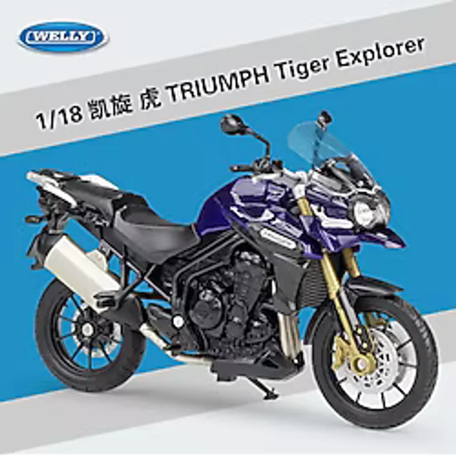 1/18 Ölçekli Küçük Welly Triumph Tiger Explorer 1200 800 Touring Motosiklet Tiger Explorer
