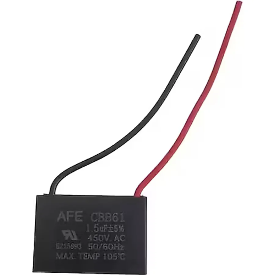 1.5µf 450V Ac Vantilatör Kondansatörü - CBB61 Kablo Uçlu Masaüstü ve Ayaklı Fan Uyumlu