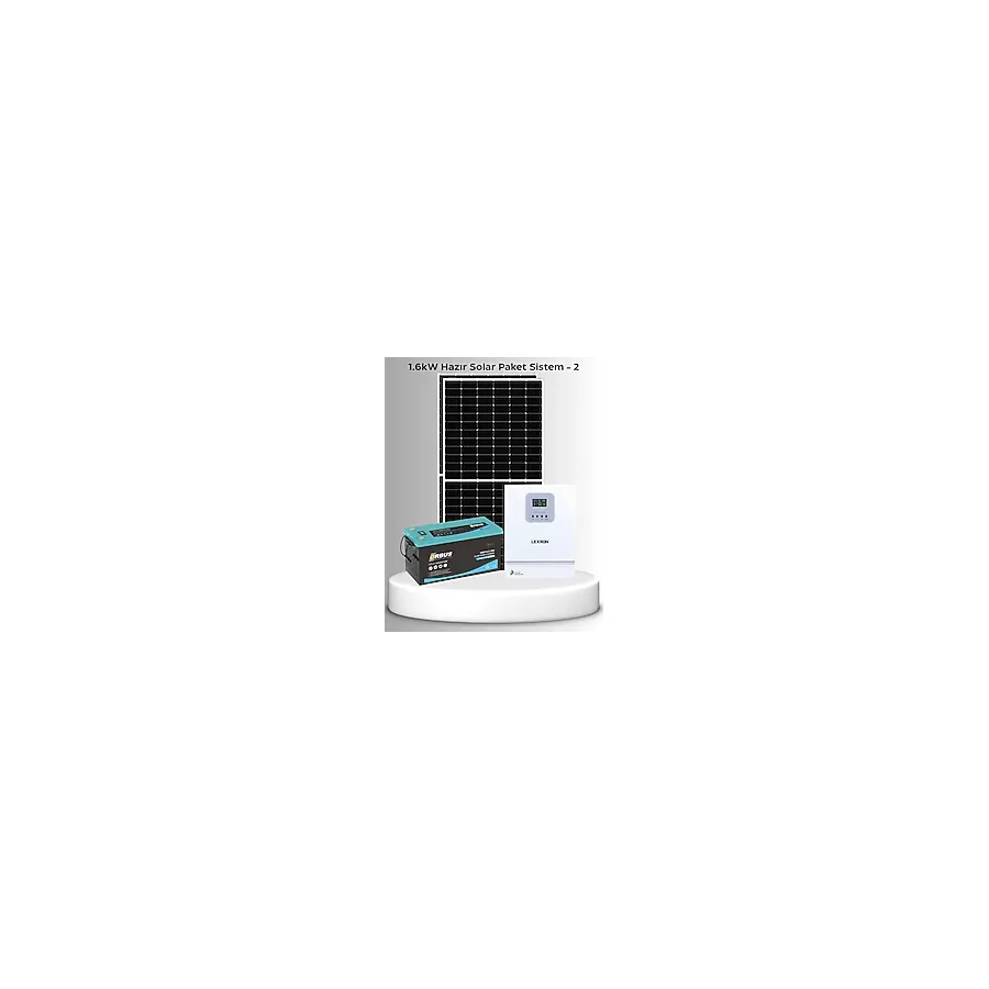 1,6Kw Lityum Hazır Solar Paket Mini Buzdolabı - Tv - Hidrofor (Montaj Ekipmanları Dahil)