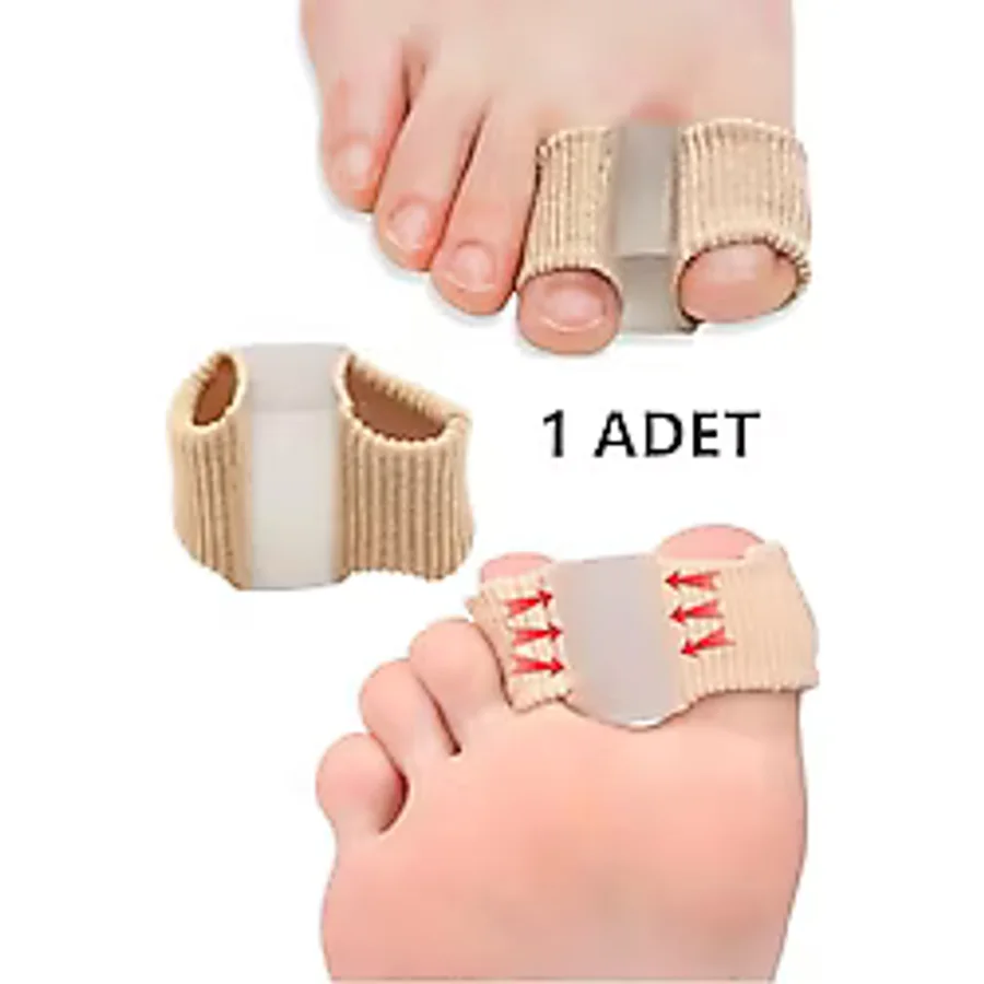 1 Adet Ayak Baş Parmak Kemik Eğriliği Düzeltici Aparat Halluks Valgus Parmak Koruyucu Atel Kumaş Silikon Baş Parmak Kemik Koruyucu Ayak Parmağı Ayırıcıları, Üst Üste Gelen Ayak Parmakları için
