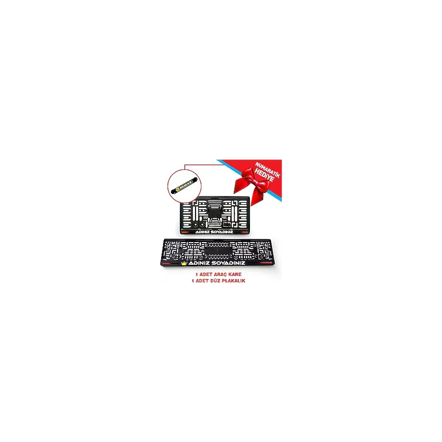 1 Adet Düz 1 Adet Kare Takmatik Plakalık 15.5Cmx30.5Cm Ebatı 289436477