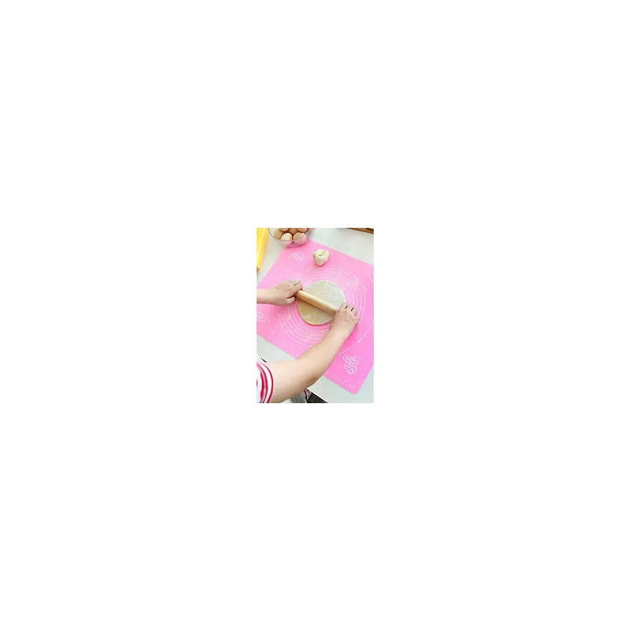 1 Adet Hamur Açma Matı Ölçekli Büyük Boy Silikon Hamur Açma Matı 50x40 Cm Hamur Açma Matı Ölçekli