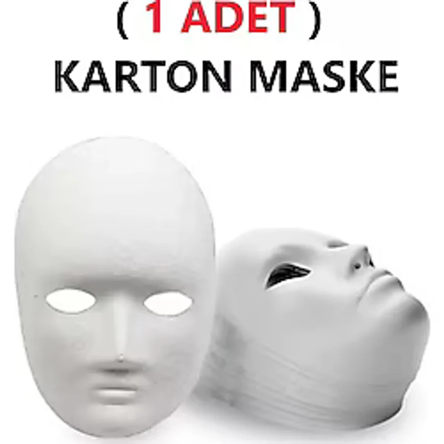 1 Adet, Karton Maske, Boyanabilir, Eğitici Maske Boyama, Etkinlik Ve Hobi Maskesi