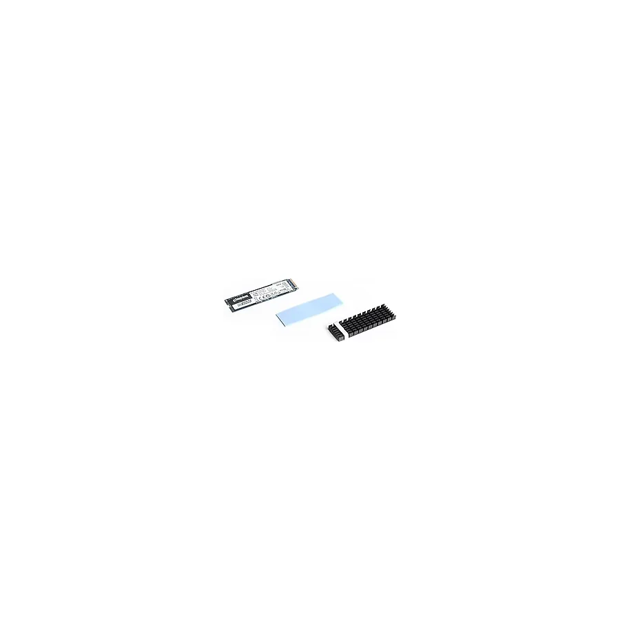 1 Adet M.2 NVMe SSD Soğutucu (Heatsink) - 2280 SSD İçin 1 Termal Ped ve 3 Beyaz Bantlı - PC ve PS5 Uyumlu M.2 PCIe NVMe/SATA SSD Soğutucu