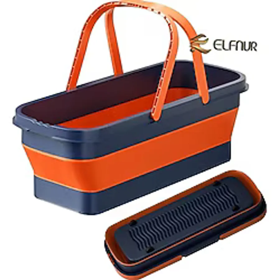 1 Adet ) Tekerlekli Çok Amaçlı Temizlik Kovası Katlanabilir Taşınabilir Mop Kovası 12 Litre