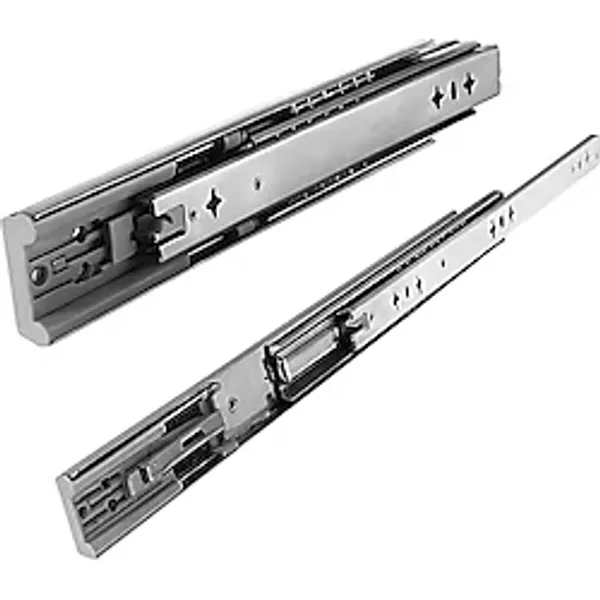 (1 Çift) Frenli Teleskopik Çekmece Rayı Bilyalı Dolap Çekmecesi Ray Metal En 4.3 Cm Uzunluk 50 Cm
