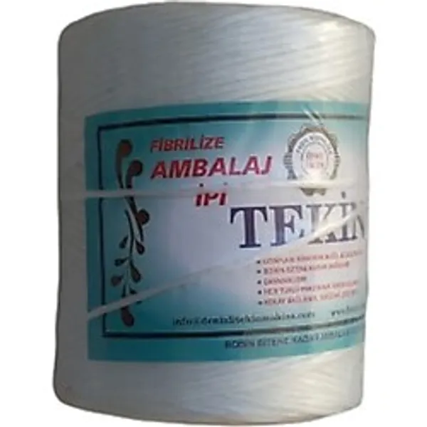 1 kg Beyaz Renk, Naylon Plastik Fibrilize Ambalaj Ipi. 1000GR.