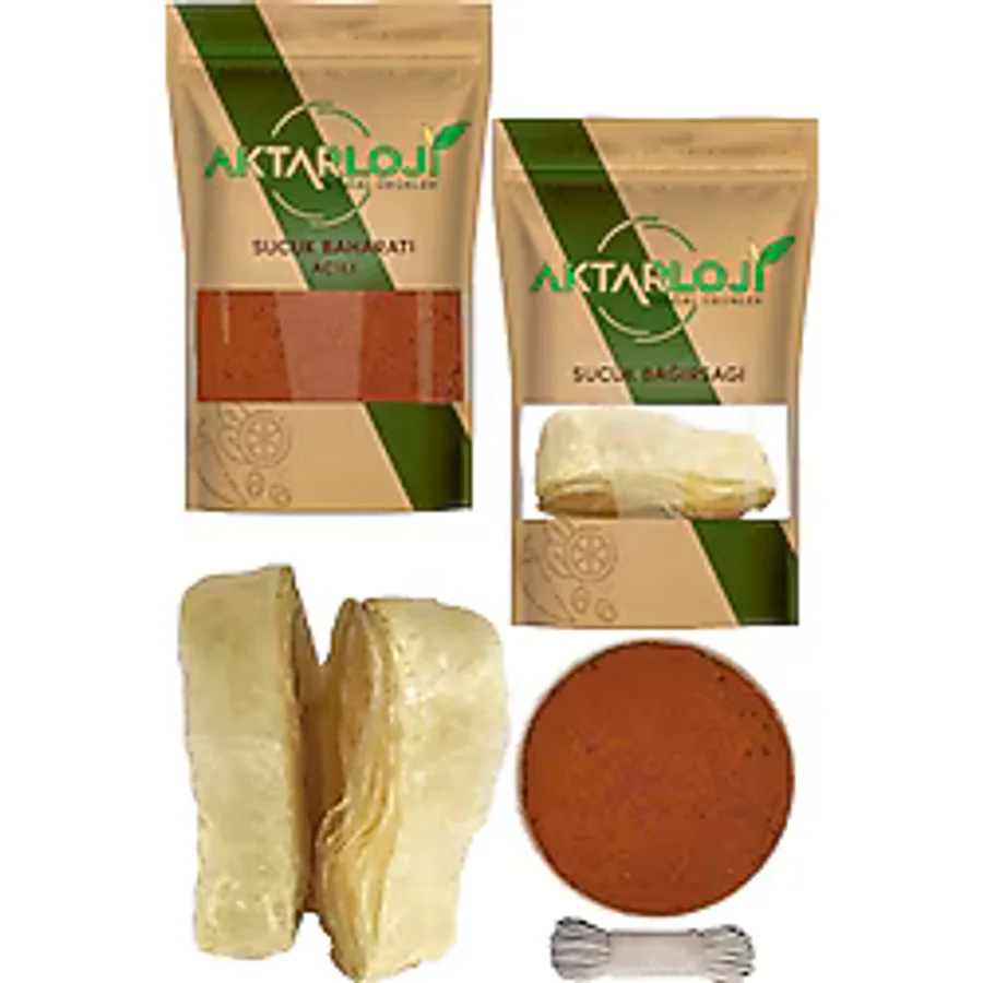 1 Kg Kıyma İçin Evde Sucuk Yapma Seti Sucuk Bağırsağı Acılı 75 Gr Baharat Harcı Ve Bağlama İpi 1. Kalite