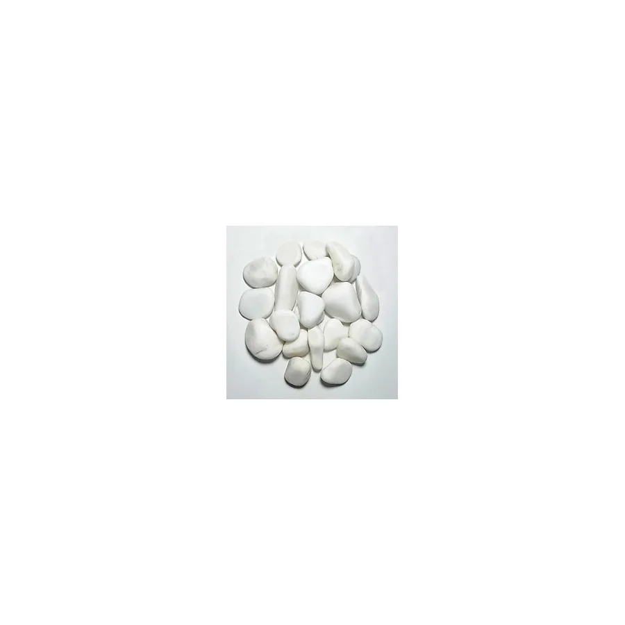 1 KG. Tamburlanmış Dolomit Dekoratif Taş Beyaz Dekor, Akvaryum, Saksı ve Peyzaj Bahçe için - 4 - 6 cm