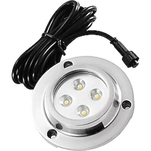1'li Set Su Altı Aydınlatması, Su Geçirmez IP68 Havuz Işığı, Yuvarlak, 80 Lm, 10 W LED Gölet Aydınlatması, Su Altı Spotu, Tekneler, Akvaryum, Çeşme ve - Acı Kahverengi