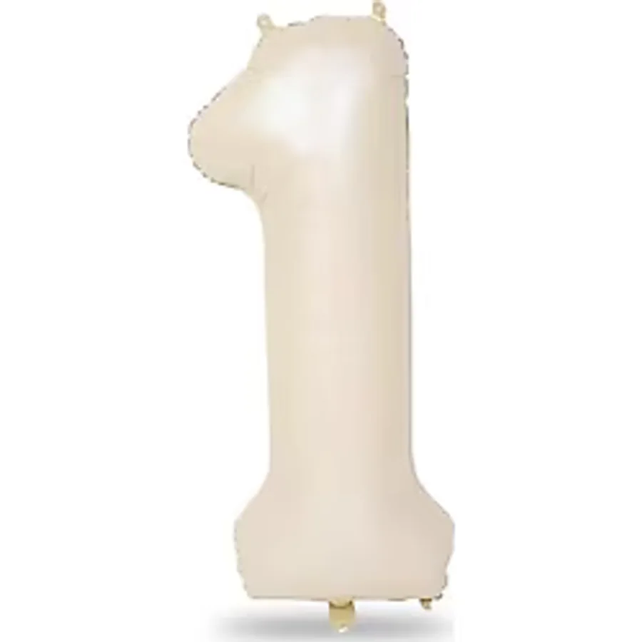 1 Rakam Krem Folyo Balon 34 İnç 76-82 Cm