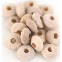 10 Adet 14 mm Yassı Ahşap Boncuk
