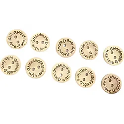 10 Adet 15 Mm Handmade Düğme (AHŞAP)