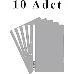 10 Adet A4 Gri Telli Dosya 1 Paket Ekonomik Kaliteli Telli Dosya Ofis Büro Okul