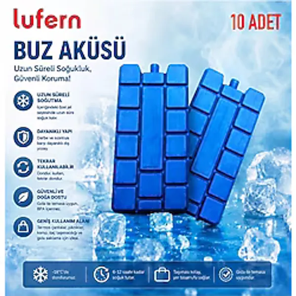 10 Adet Buz Aküsü 12 Saat Termal Soğutma Kamp Piknik Seyahat Yiyecek İçecek Çanta Soğuk Kutusu