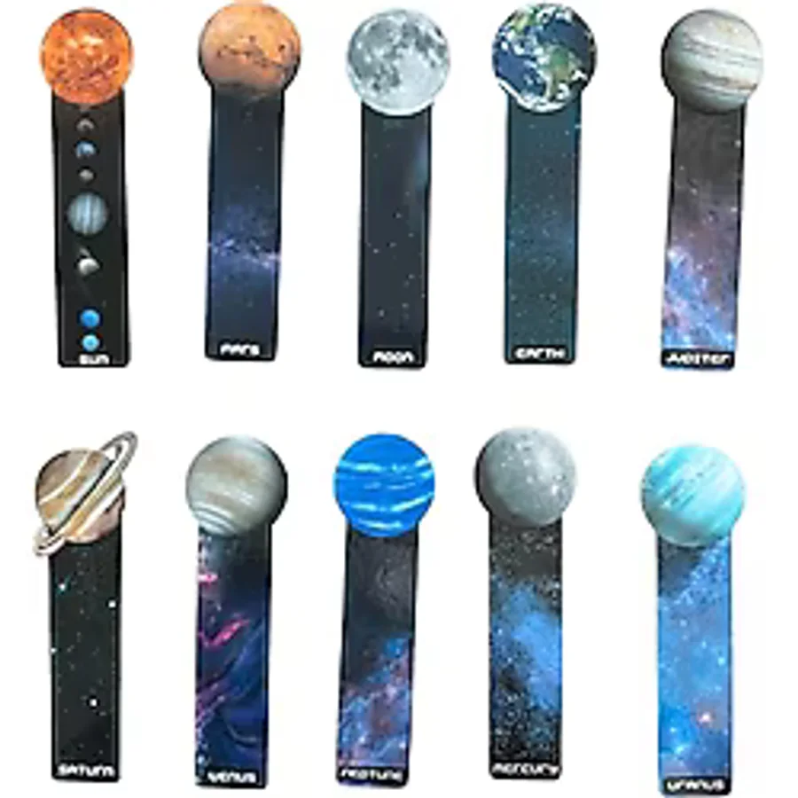 10 Adet Gezegenler Kitap Ayracı (15 cm)
