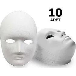 10 Adet. Karton Maske. Boyanabilir Eğitici Maske Boyama. Etkinlik