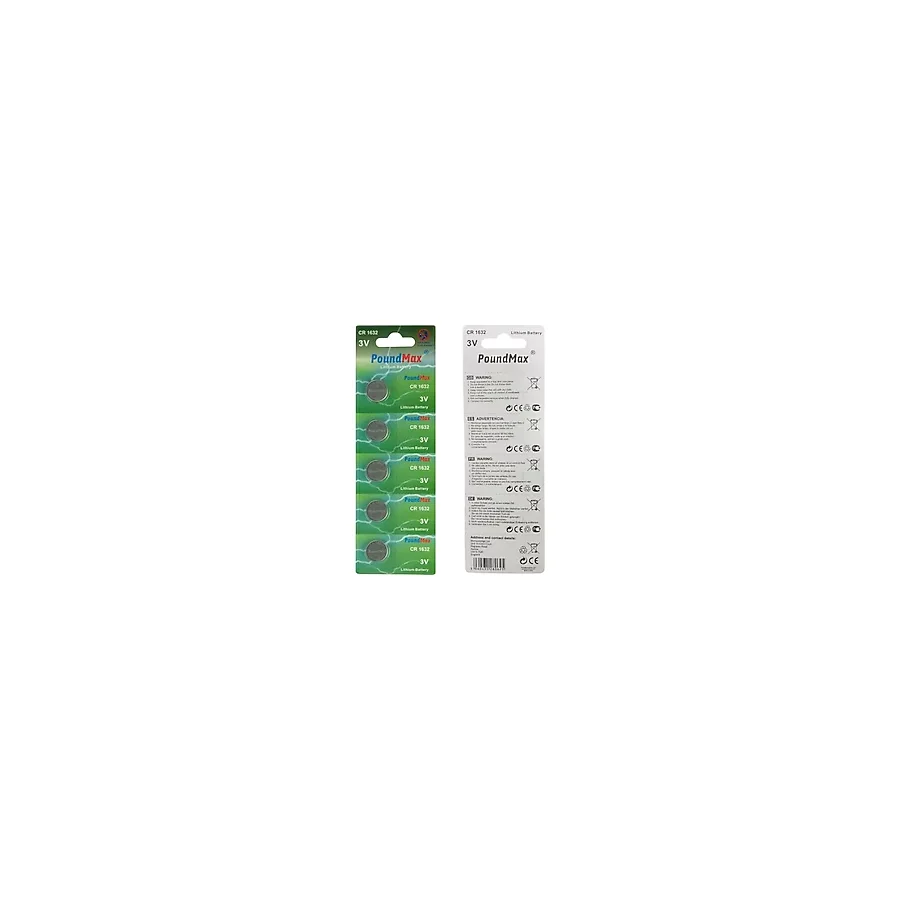 10 Adet Poundmax Cr1632 Dl1632 3v Düğme Pil Akıllı Ev Aletleri,araba Anahtarları,terazi,uzaktan Kumanda,bilgisayar Anakartları İçin