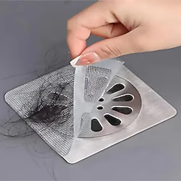 10 Adet Yapışkanlı Kullan At Lavabo Banyo Mutfak Gider Süzgeci Saç Kıl Tüy Toplayıcı Tel Süzgeç