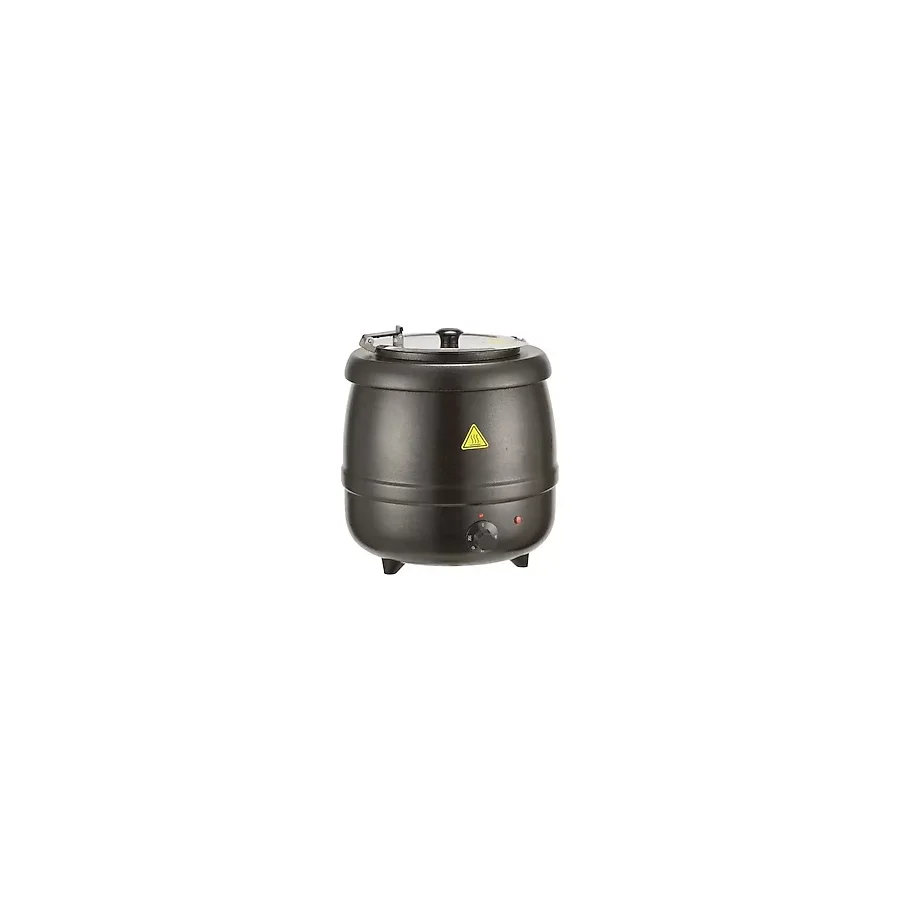10 Litre Siyah Çorba Isıtıcısı Çorba Kazanı 10 Lt Çorbalık Benmari Potu Isıtıcı Elektrikli 220V.