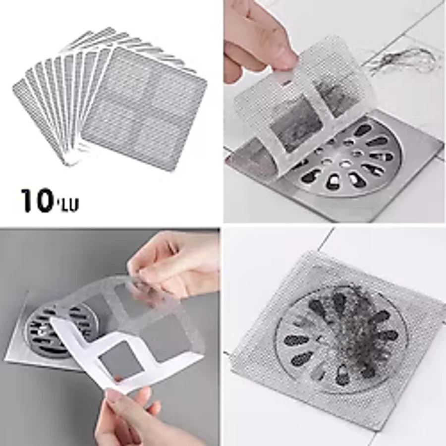 10'lu Banyo Ve Mutfak Lavabo Koku Önleyici Ve Haşere Böcek Önleyici Gider Filtresi