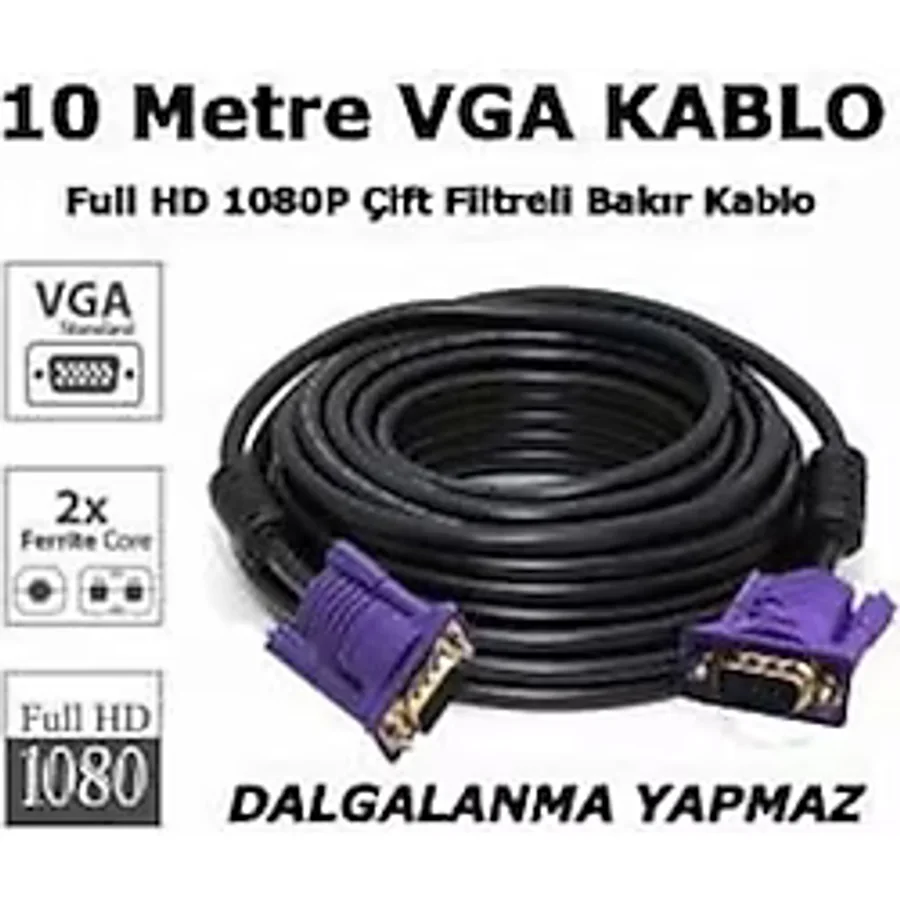 10 Metre Vga Kablo