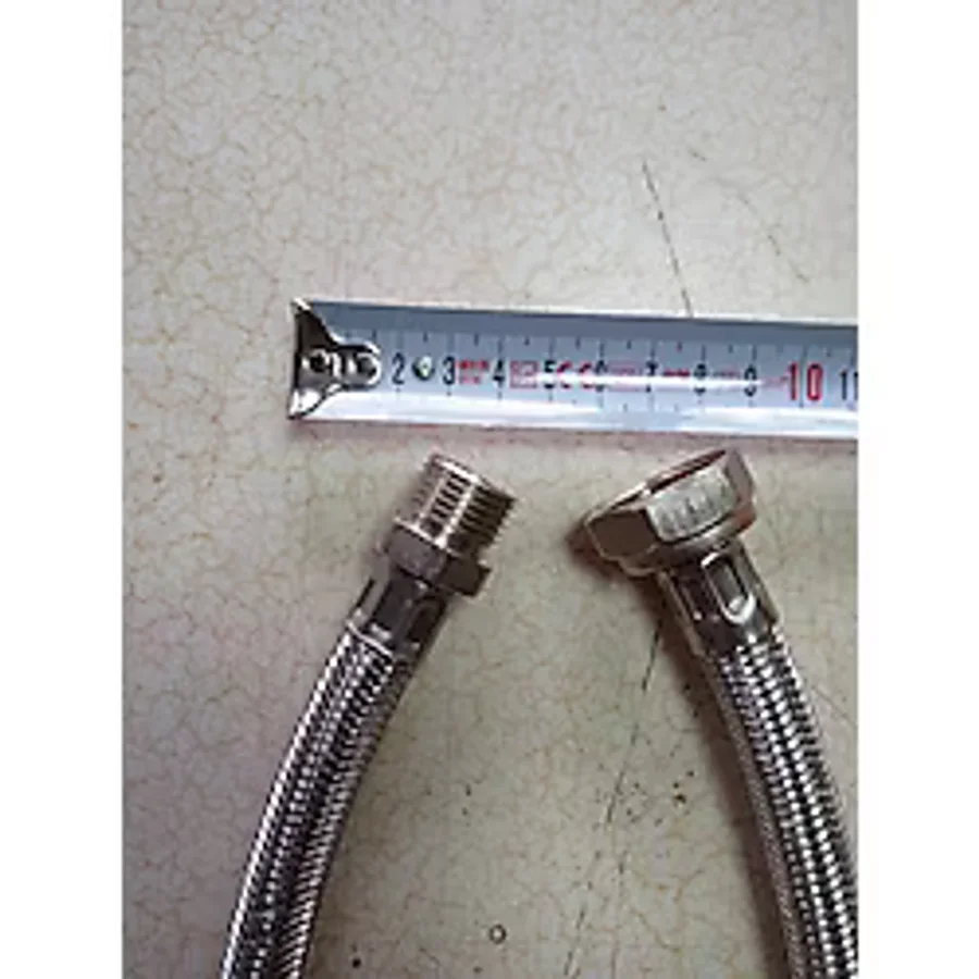 10 Mt 3/4X1/2 Kalın Çelik Örgülü Bağlantı Hortumu Nipelli 1 Ad