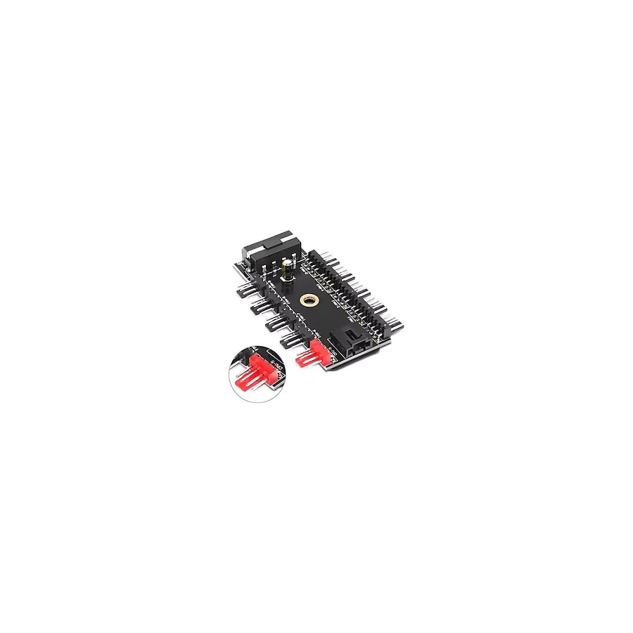 10 Port Fan Çoklayıcı 10LU Fan Kontrol Pwm 12V 4 Pin Fan Denetleyici Molex Ide