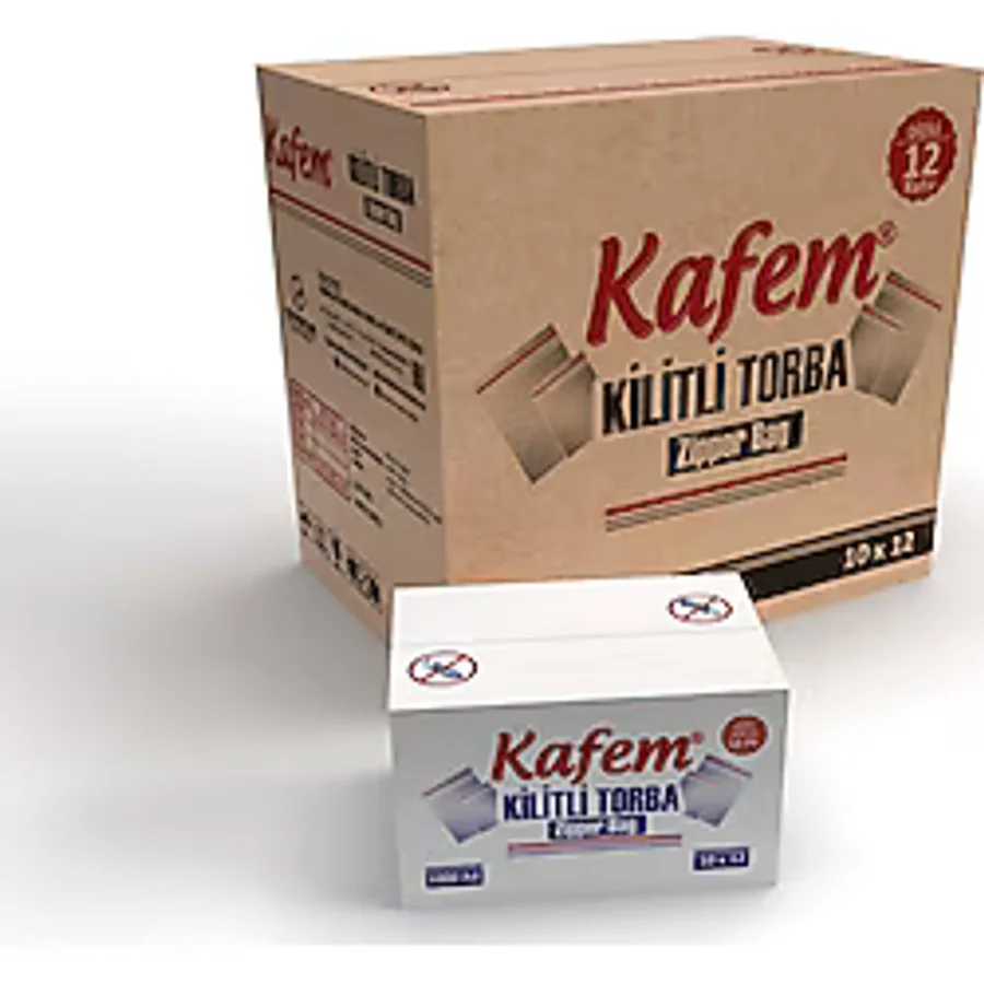 10 x 12 CM Kilitli Poşet / Naylon Torba (12.000 Adet ) Koli - Kafem