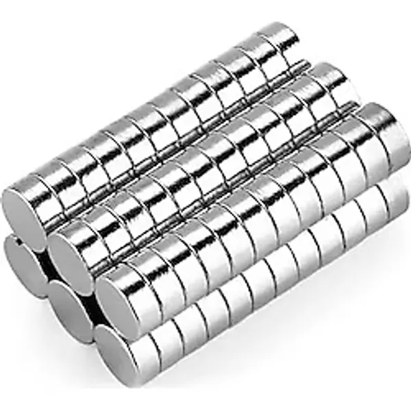 100 Adet 7x2 mm Yuvarlak Güçlü Neodyum Mıknatıs (Çap 7 mm Kalınlık 2 mm)