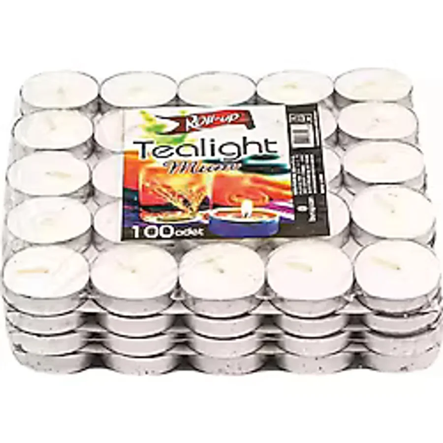 100 Adet Beyaz Mum Tealıght