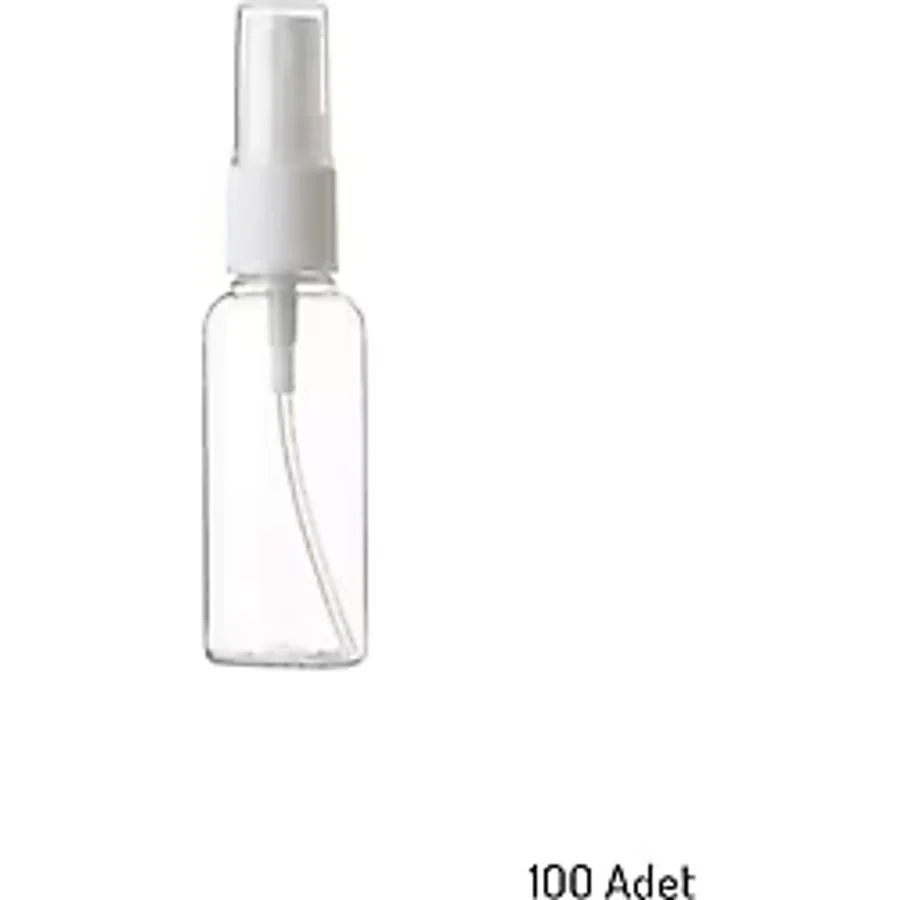 100 Adet Boş Şişe Spreyli Kolonya Şişesi Doldurulabilir Cep Plastik Parfüm Şişesi 30 Ml