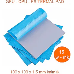 100 X 100 X 1,5 Mm Gri Termal İletken Pad - 15 W/m-k