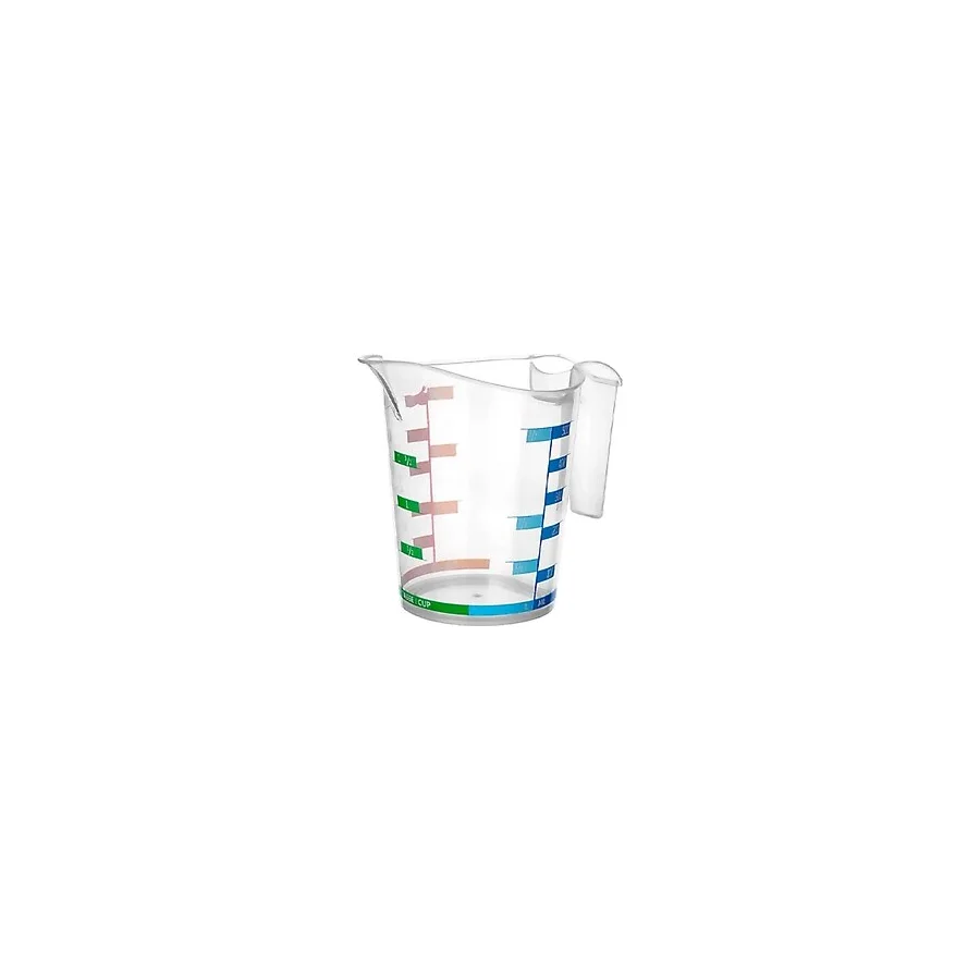 1000 ml Renkli Dereceli Sert Plastik Mutfak Ölçü Kabı