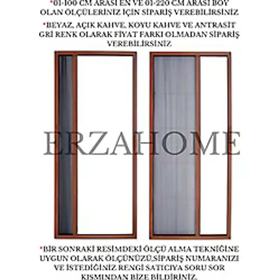 100x220 Plise Sineklik Pileli Sürgülü Kapı Sinekliği Akordiyon Sineklik