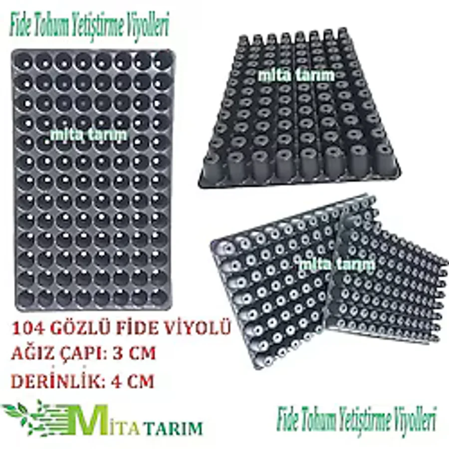 104 Göz Fide Viyolu, 4 Adet, Fide Viyolü, Tohum Yetiştirme Viyolü (394288547)