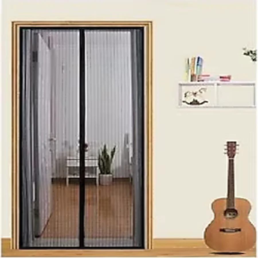 105X205 Siyah Kapı Sinekliği Mıknatıslı Sineklik
