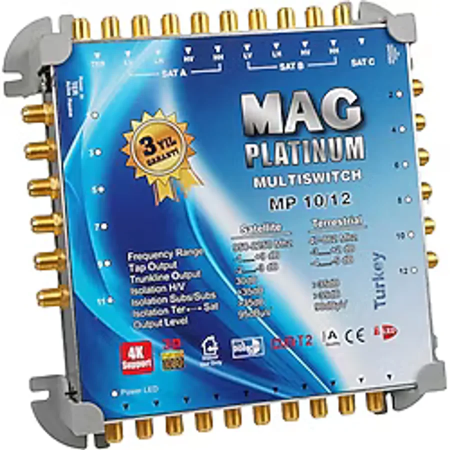 10x12 Sonlu/Kaskatlı Swıtchlı Uydu Santrali Mag Platınum