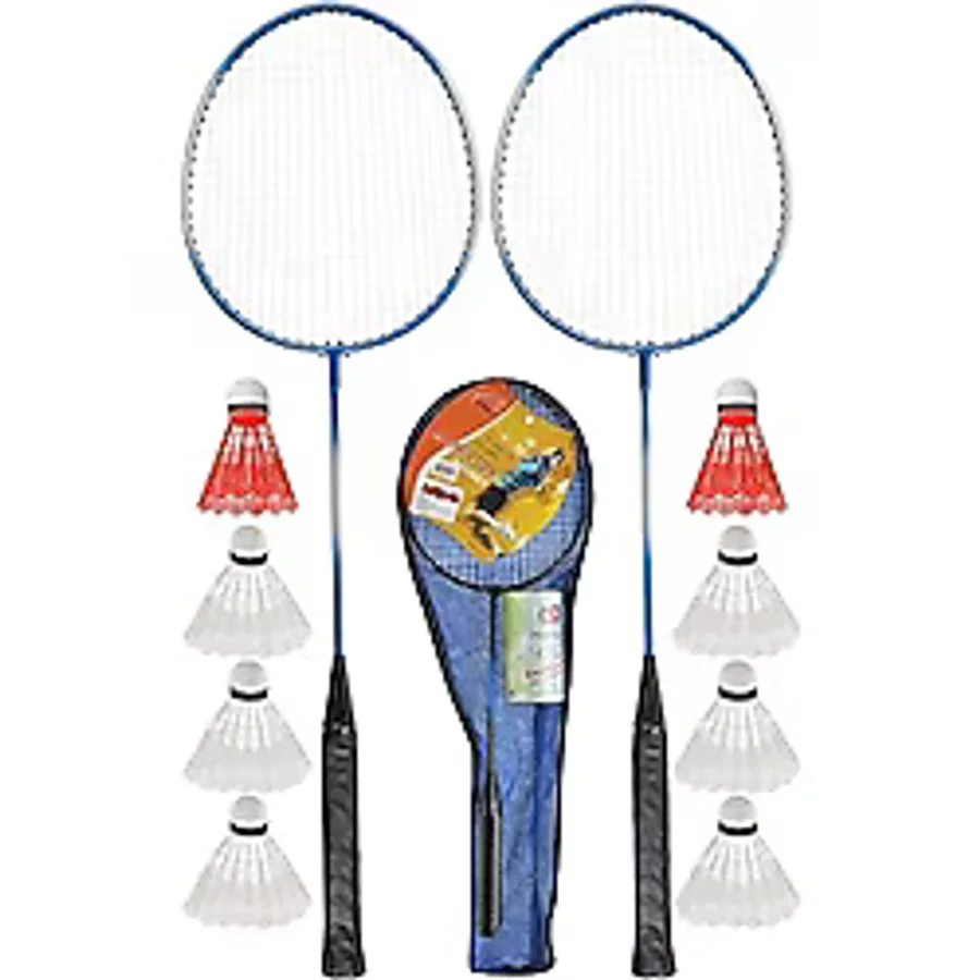 11 Parça Çantalı Set Badminton Raketi Seti 2 Raket + 8 Top + Çanta Amatör Çocuk-genç Raket Top Seti