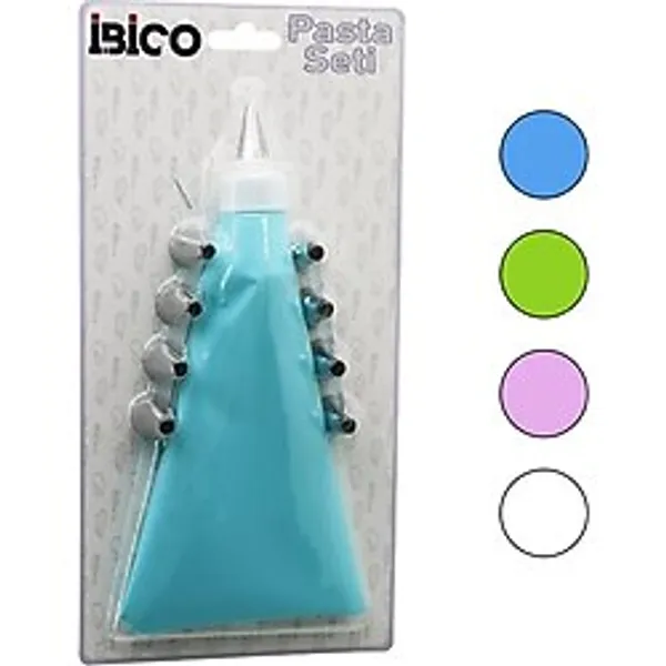 11pcs Pasta Seti - Renkli 1-krema Torbası - 9-metal Sıkma Uçları - 1-uç Tutucu Adaptör