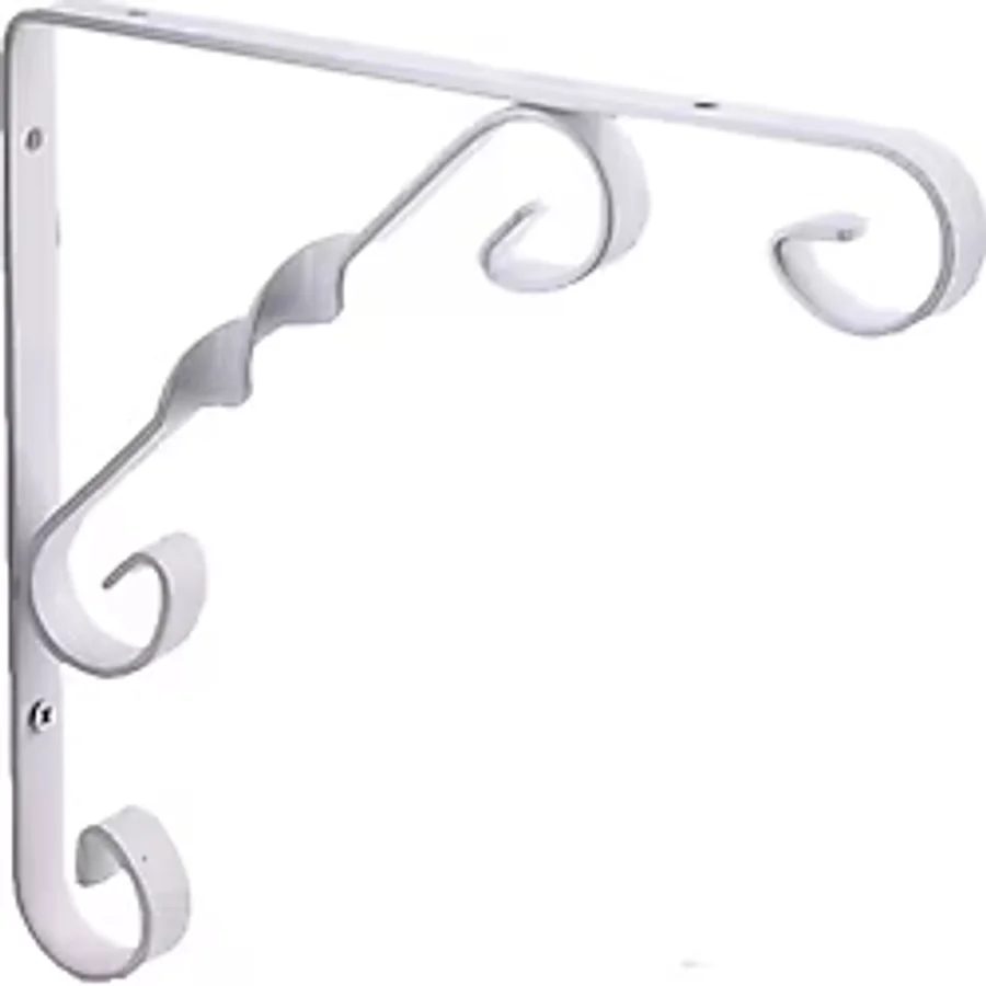 12 Adet Burgulu 15 x 15 cm Dekoratif Raf Altı Ayağı Konsol Beyaz
