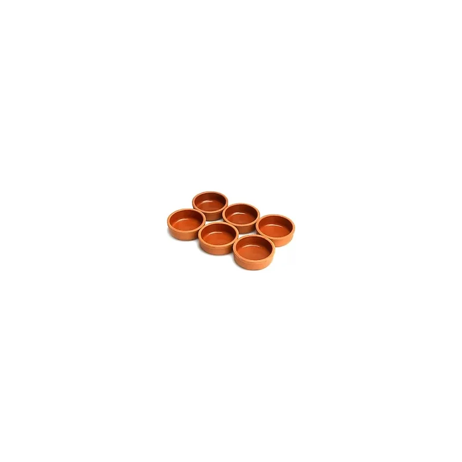 12 adet Fırın Güveci Kapları Sütlaç Kabı 1. Kalite Organik Toprak Güveç iç Yüzeyi Sırlı Natural Kase