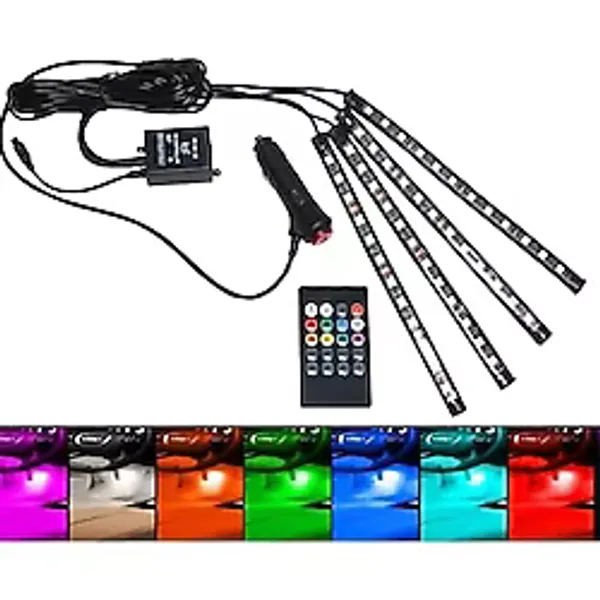 12 Ledli Ayak Altı Led Lamba Sese Ve Müziğe Duyarlı Led Çakmaklık Girişli