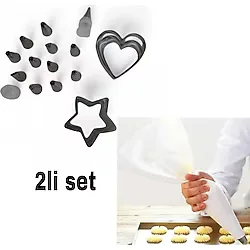 12'li Krema Ucu Bez Krema Torbası Seti
