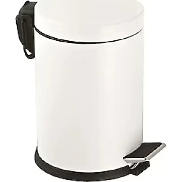 12 Litre Paslanmaz Pedallı Beyaz Çöp Kovası Ev Ofis Banyo Mutfak