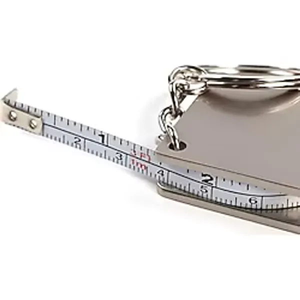 120 cm 47 Inç Ölçüm Kapasiteli Mini Metal Alüminyum Şerit Metre, Mezura Anahtarlık - Çok Renkli - Standart - Otomatik