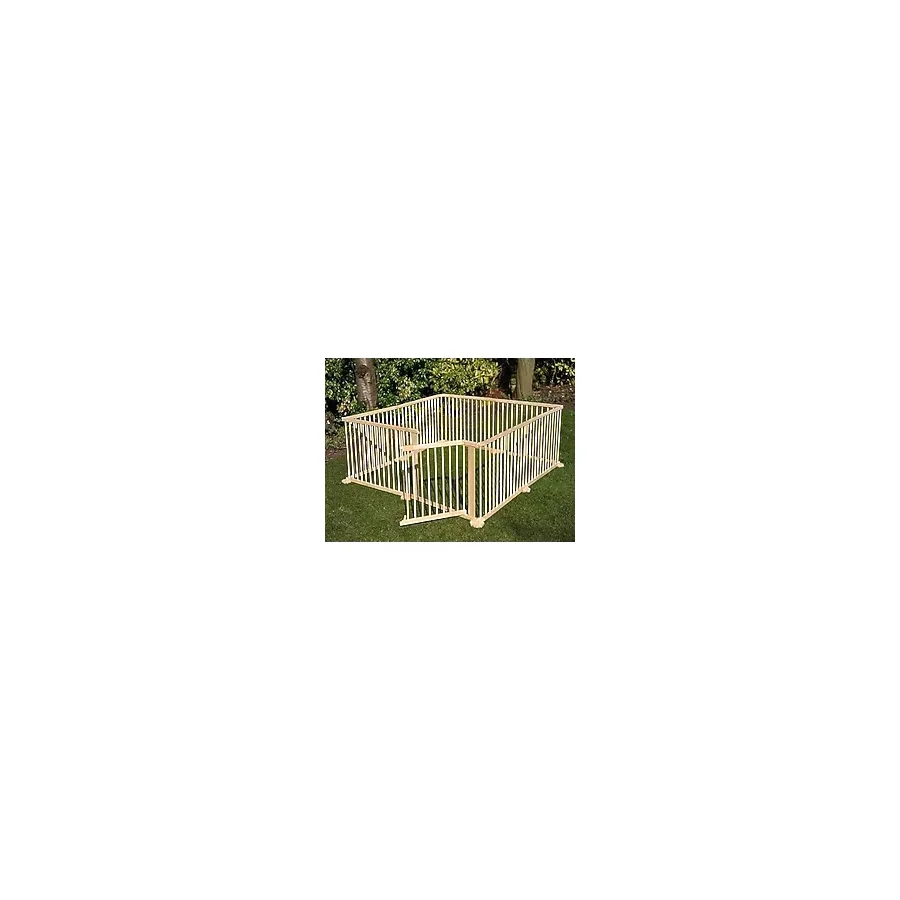 120 x 120 ahşap köpek çiti kapılı (çit arası 5 cm)