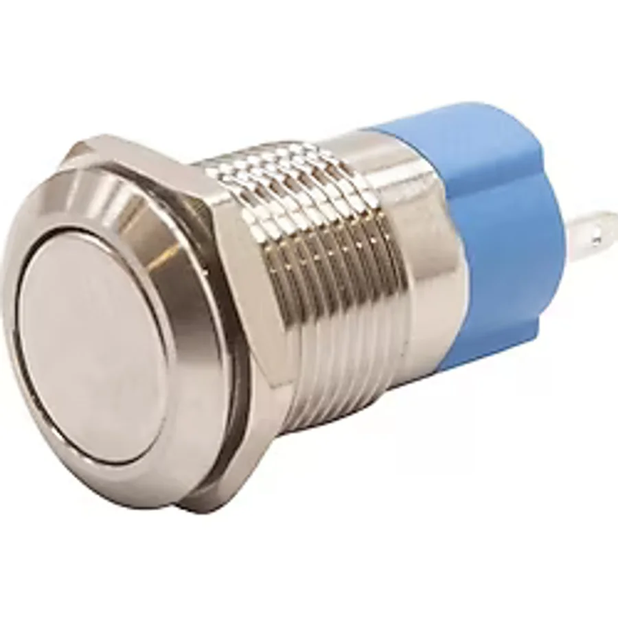 12A-P1 12Mm Düz Yaylı Metal Buton